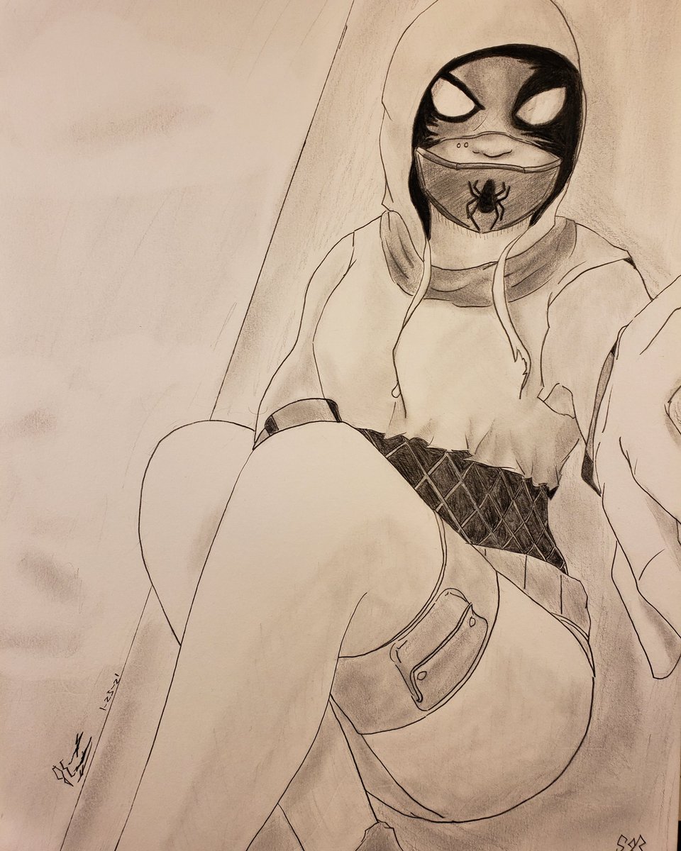 SketchRemy's tweet photo. Started as a Ninja Spider Woman and ended up with this. #Spiderman #Spiderwoman #Spidergender #Art #Illustration #Sketch #TwoPencilMethod #TwitterArtist #JRE #SketchJayRemy https://t.co/Icj5qyOwgf