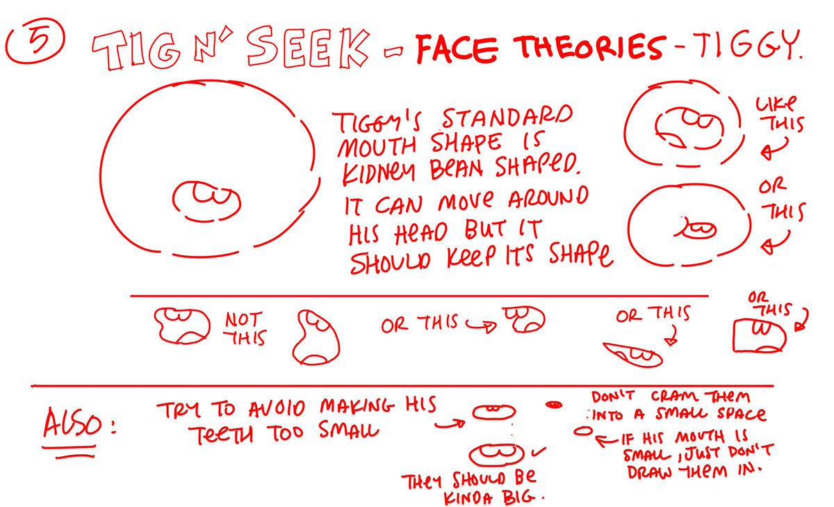 5/ His mouth was another tricky thing to keep consistent. In the pilot (Tigglewinks) his mouth was a little different. It was connected to his nose and it didn't allow for big expressions...we ended up going with the old tried and true bean mouth...