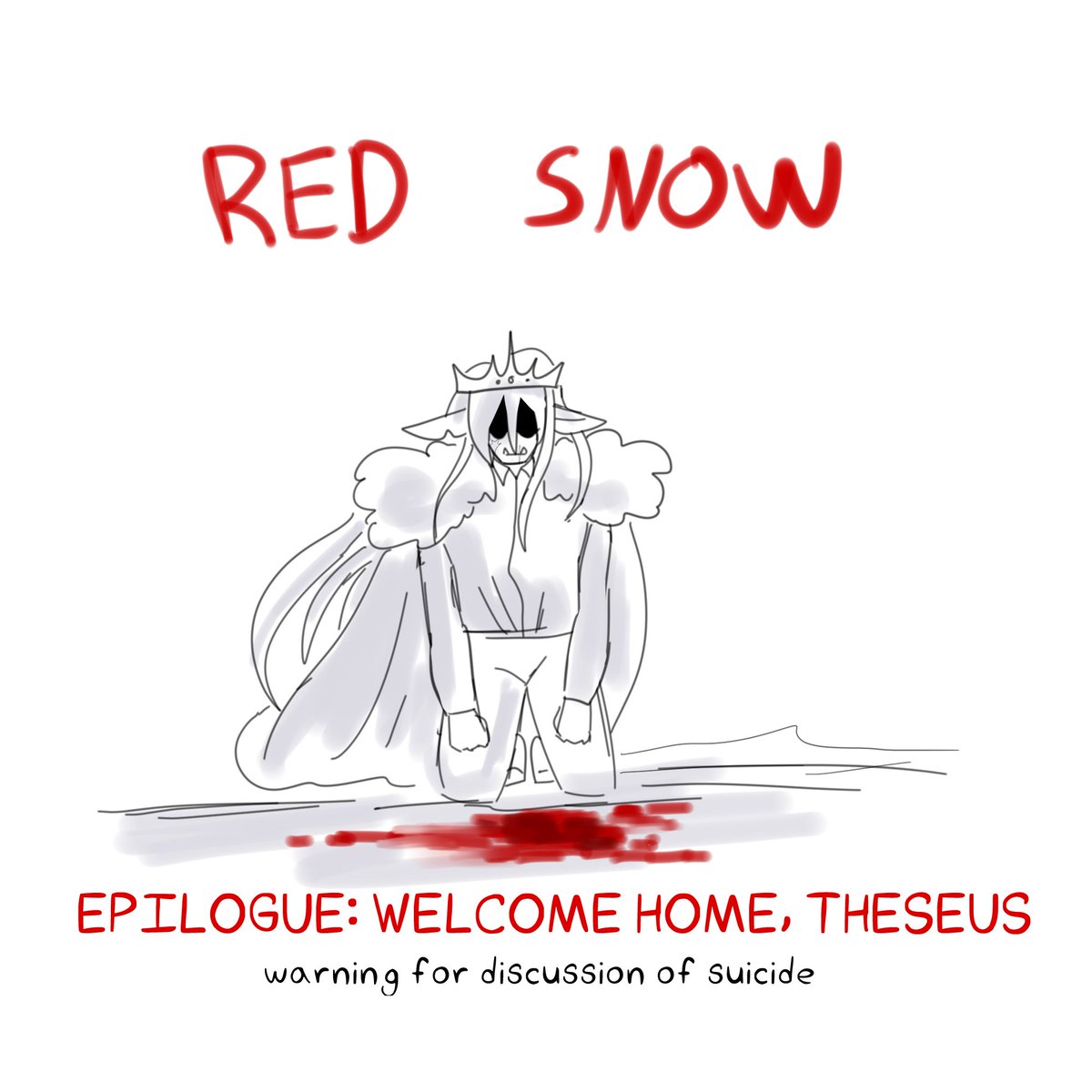 red snow epilogue: Welcome Home, Theseus
warnings for discussion of suicide
(1/2) 