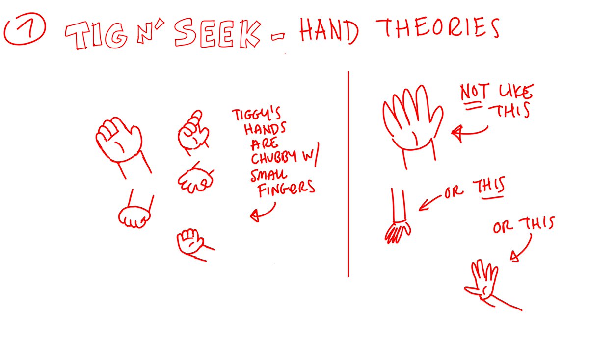 7/ On to hands - A big part of Tiggy's hand design was based on the way Akira Toriyama would draw cute chubby hands.