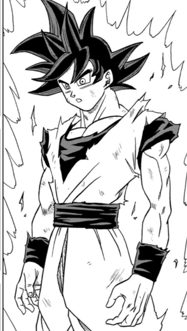 Ultra Instinct Omen: Manga Omen emphasizes deflecting attacks from vital points, minimizing damage taken. Goku learns to use this "at will" in the ToP, but temporarily. He learns it permanently with Merus in the Moro Arc. However, it still drains his stamina quickly. —