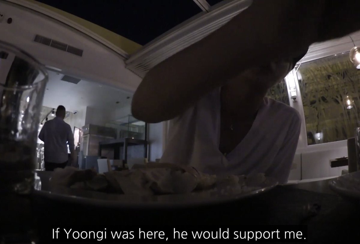 “if yoongi was here, he would support me”