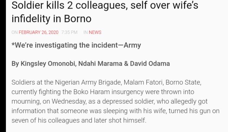 Other numerous tragedies have occured in recent years - suicides & fratricides.