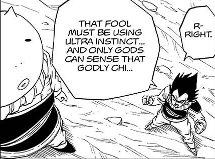 — Goku can also hone this form to different extents, using it at a restrained level or at full power. This form is always slim like SSJG, and has a simple aura surrounding it. In the manga, Omen explicitly uses god ki.