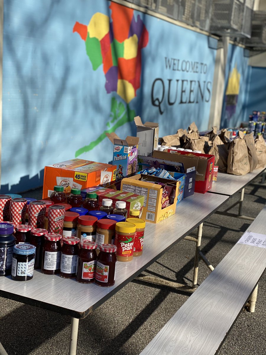 senatormjpp's tweet photo. Today @PS17Queens @ps234q and @ps300 got together to host a food drive for families in need from our schools. They didn’t allow kids to go for our own safety but my Mom and other volunteers helped set up and give out food. Thanks everyone who helped out. https://t.co/n9YR0i7M8Y
