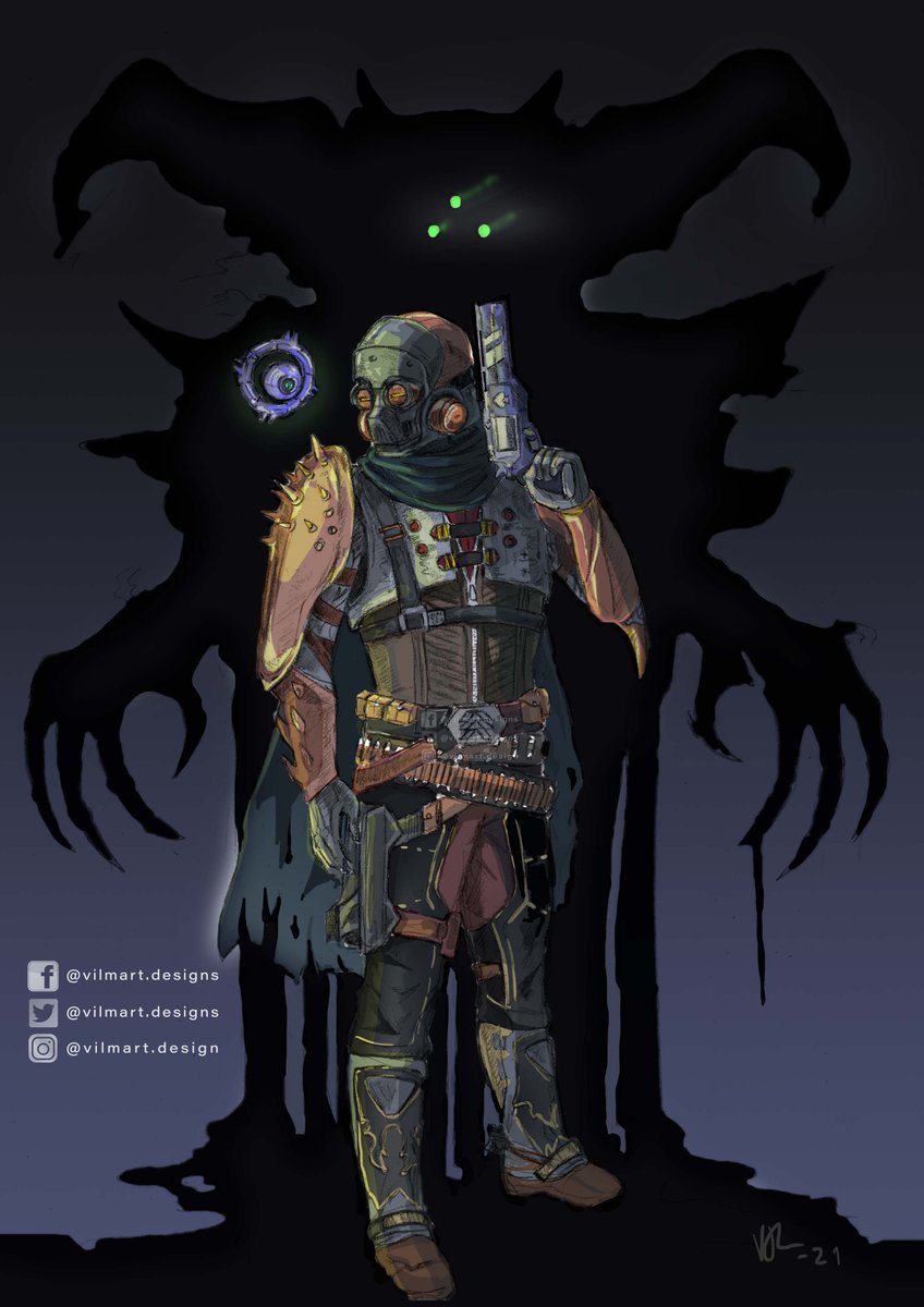 vilmart_designs's tweet photo. Hunter and a hive shadow. Commission work and process :) 
#bungie #fanart @Bungie @DestinyComArt @DestinyTheGame https://t.co/ECfgRD8p27