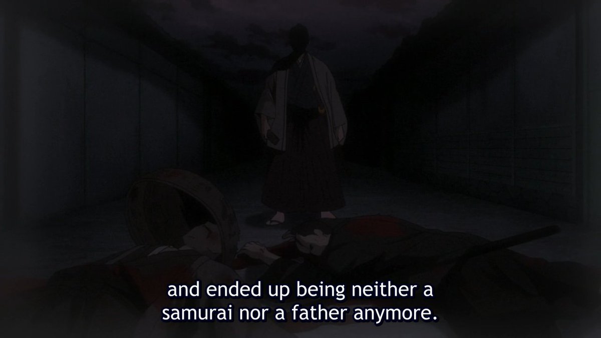 Seeing kondo talk about "being your own samurai" Isaburo had tried to act on his heart and soul and lost everything, everything dear to him.