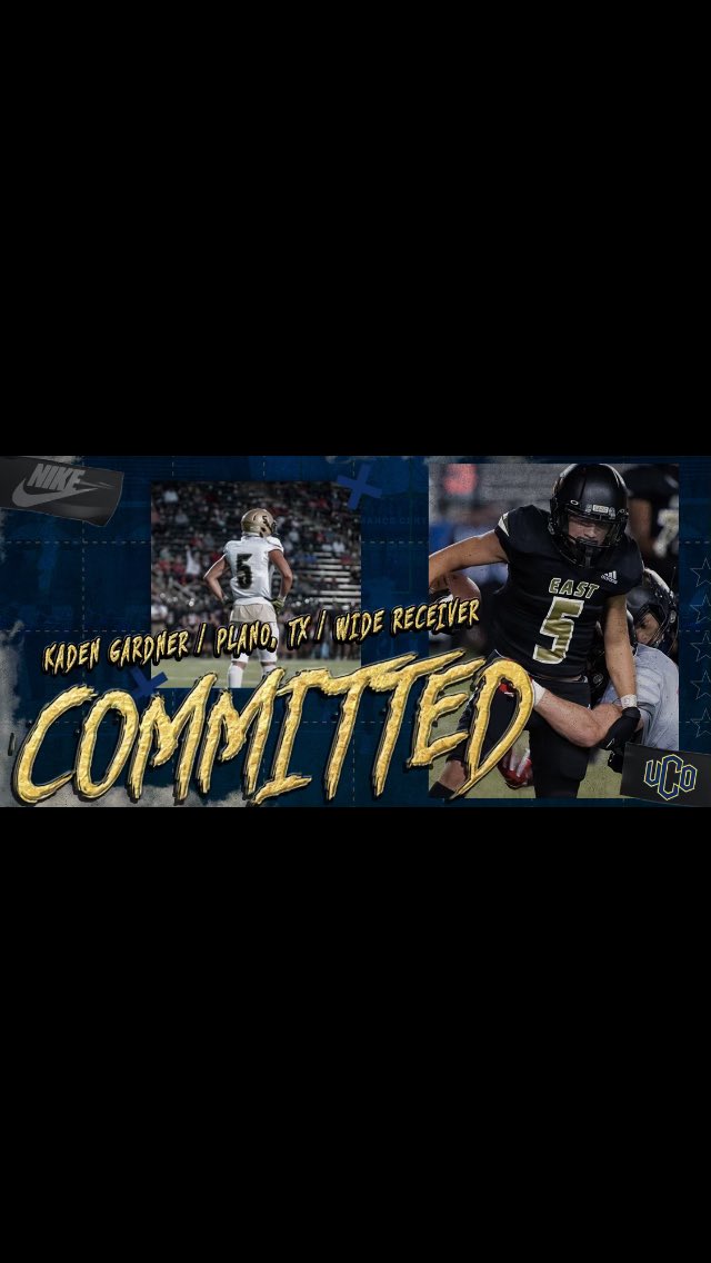 1K_gardner5's tweet photo. Excited to announce that I am continuing my athletic and academic career at the University of Central Oklahoma🐴💙💛 @NickBobeck @ucobronchofb #rollchos https://t.co/kCfmriQ0ME