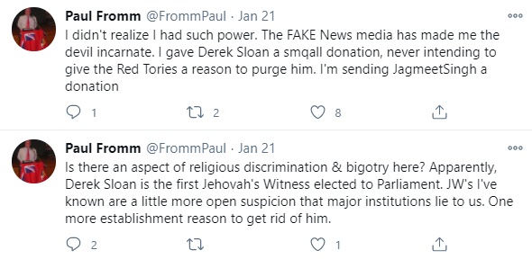 Now Paulie's influence in far-right extremism has waned significantly (a reason why he has tried to attach himself to more contemporary movements; Proud Boys, Yellow Vests, anti-lockdown, etc), which probably means being in the news is a bit of a thrill. 3/24