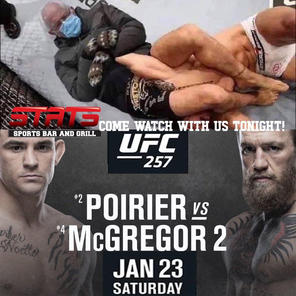 Stats Sports Bar (@statssportsbar) on Twitter photo Big fights tonight! Be sure to get here early! Prelims start at 7:00. Big fights tonight! Be sure to get here early! Prelims start at 7:00.