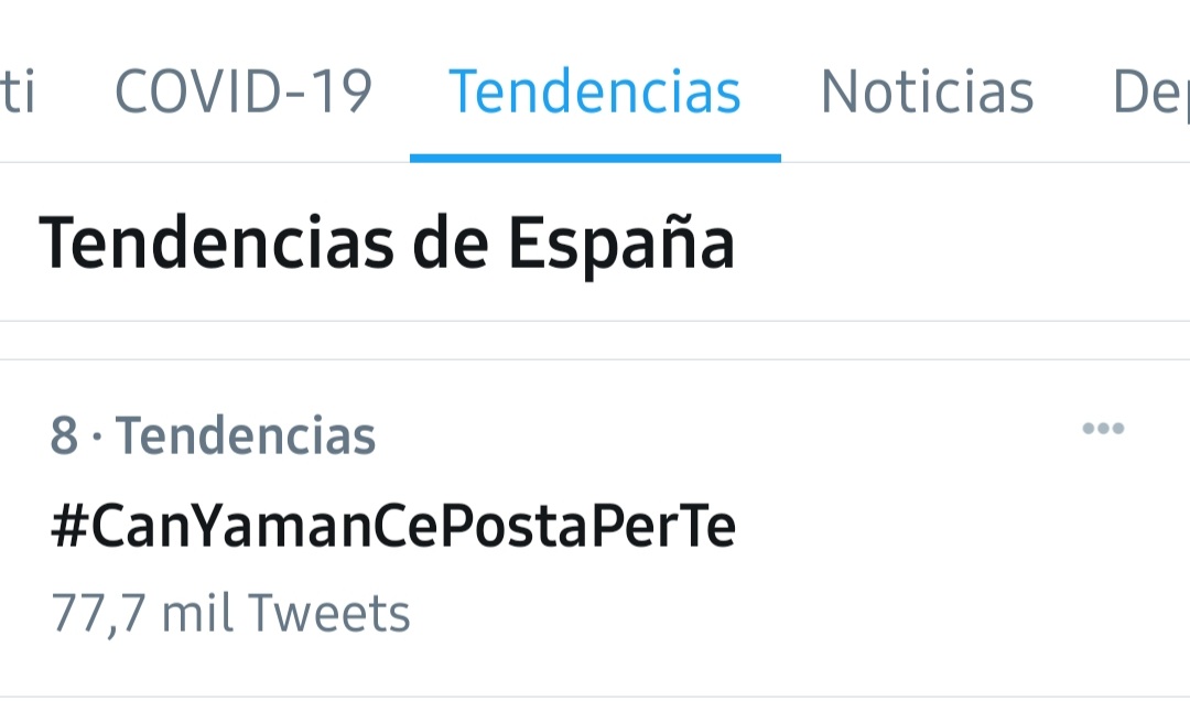 #CanYamanCePostaPerTe tendencia ya en España así demostramos el amor y respeto que tenemos por Can Yaman👏💃🇪🇦