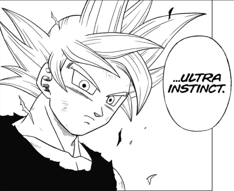 Completed UI: After honing UI Omen, Goku briefly taps into its 'final' variation. Because he unlocks it prematurely in the ToP, it is very inefficient and drains all his stamina quickly, but it put him on the level of Jiren and Beerus. —