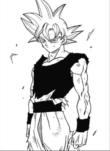 — He learns to hone it fully in the Moro Arc, and can use it at will permanently with no significant stamina drain. Like Completed Blue, this form has no aura. In the ToP, Goku’s body is slim like SSJG. In the Moro Arc, it is distinctly muscular like Power-Stressed Omen. —