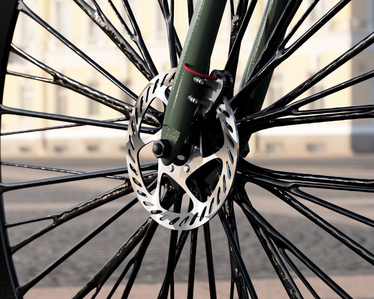 nottrulyme's tweet photo. Design project for an electric bike in the industrial design semester course at @engineeringzhaw @ZHAW. Modeled and rendered with @adskFusion360 using @autodesk cloud based generative design studies for the wheel spokes. https://t.co/whJi2lsBhT