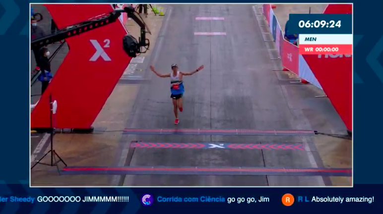 AthleticsWeekly's tweet image. An incredible run by @walmsleyruns at #PCX2. He breaks the @usatf 100km record but misses the world record by just 11 seconds after more than 6 hours of running.

6:09:25 (TBC).

Live stream 👉 youtu.be/-8Tzynp-cqs

📸 via @HOKAONEONE live stream