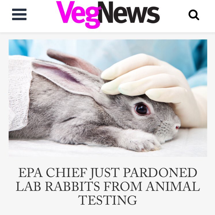 LouiseLinton's tweet photo. 🐰🐇 We did it! Thank you @EPA for moving to retire the bunnies from your testing labs! So proud to work with @whitecoatwaste &amp; former EPA Admin Andrew Wheeler on this #EndAnimalTesting https://t.co/0QzppeKYLo