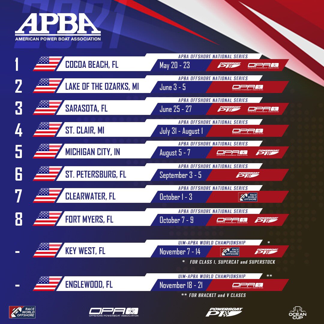 <a href="/apba_racing/">APBA - Official</a> Announces 2021 Offshore Racing Plans 🏁

Update that calendar everyone! 🗓👊🏻
speedonthewater.com/offshore-racin…