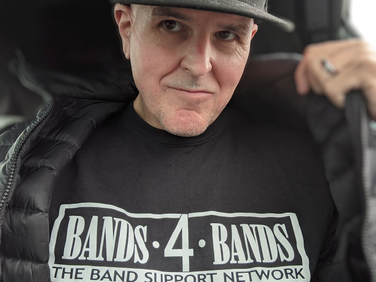 Plan to wear something music related every day in 2021. Day 23 (Jan. 23): <a href="/bands4bands/">Bands4Bands</a> ... What a great organization/campaign/idea. Much respect to <a href="/mysticrage/">Mystic Rage</a> <a href="/cityofhayward/">City of Hayward</a> <a href="/MusicDepotStore/">Music Depot</a> #jimmusic2021