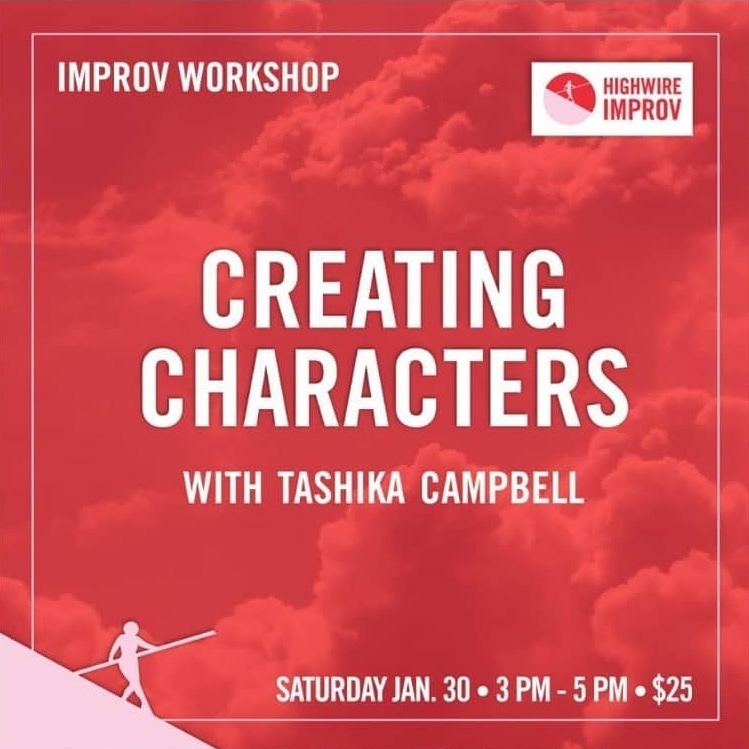 Next Saturday, i will be teaching a character workshop focusing on fleshing out character stories. Check out Highwireimprov.com for this and others phenomenal classes! #blackimprov #teacher #blackimproviser #highwire