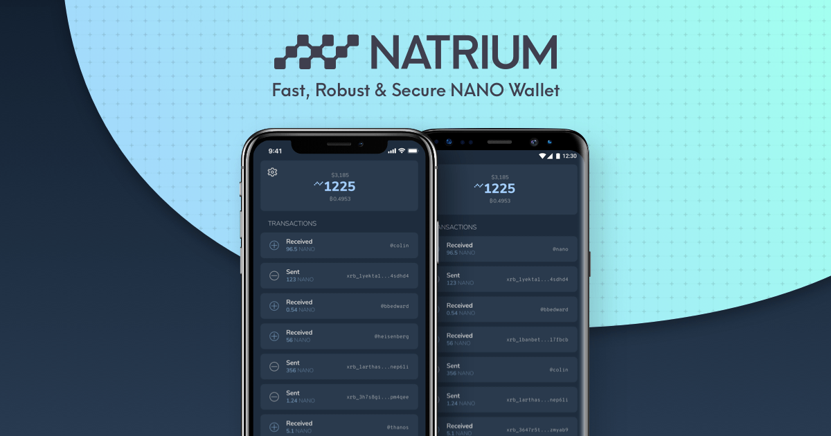 NANO has multiple fantastic wallets available for Android and iPhone, all designed by 3rd party developers from the community. Natrium is a fantastic wallet that allows you to store your friends’ addresses, scan or send QR codes, all with lightning fast and free transactions /11