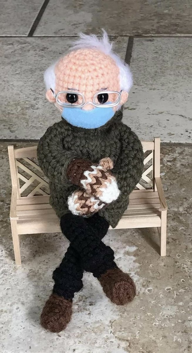 sandyhunter2's tweet photo. Forget the memes - we now have a crochet #BernieSanders 😂😂 https://t.co/VTtyWS6nH5