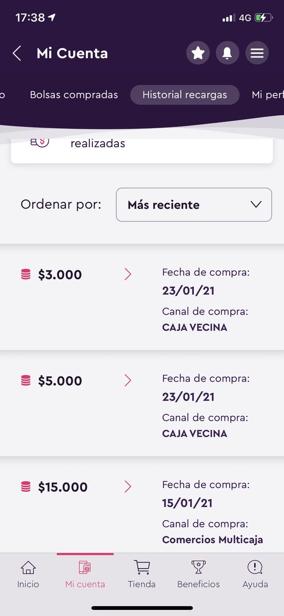 SELYNEBALLIVIAN's tweet photo. @WomChileCL Señores mis recargas  se van sumando o sólo estoy perdiendo mi dinero o siendo estafada por @womchile ? https://t.co/OYYOMKviFv