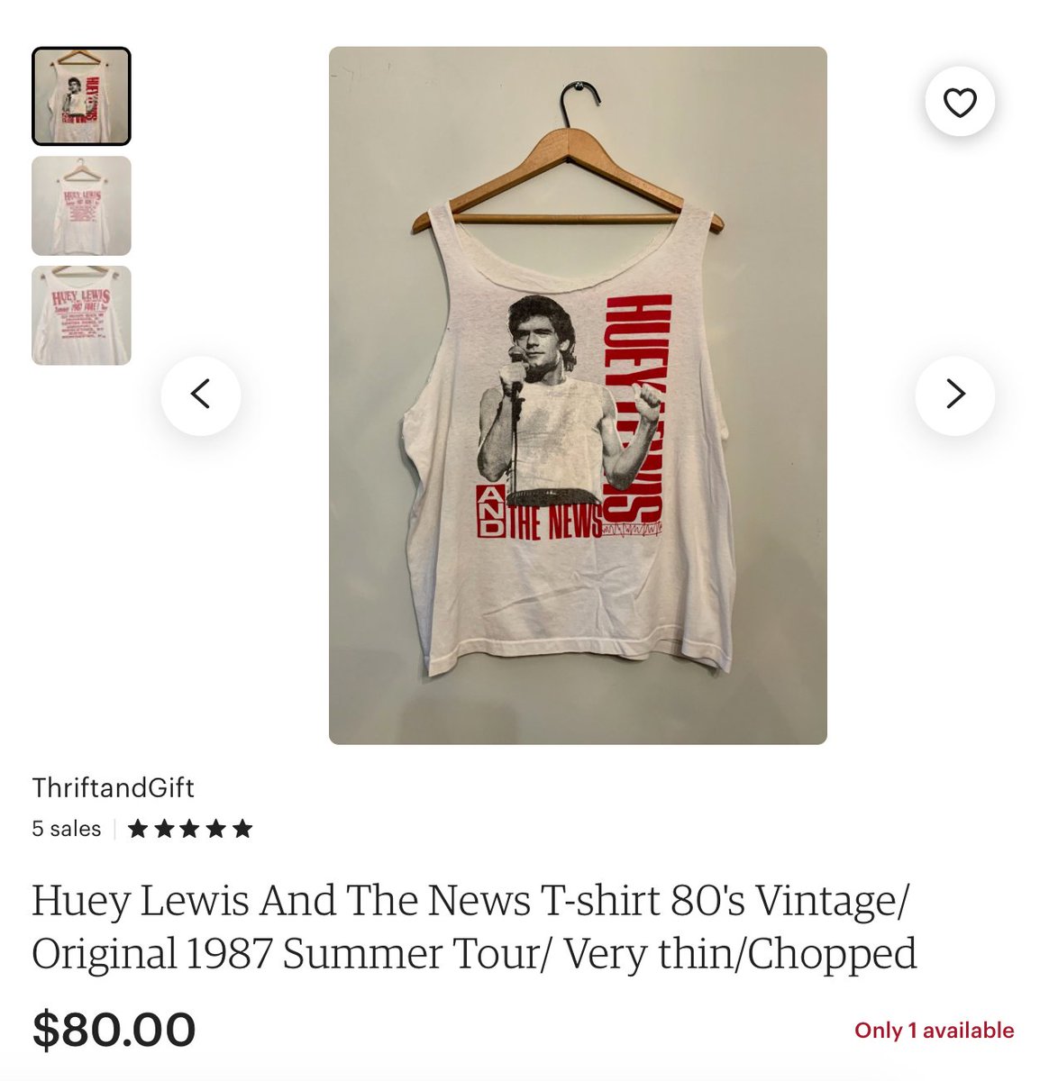 meghancooking's tweet photo. me: eats soup daily to save money
also me: looks at this vintage $80 Huey Lewis tank top every week on etsy, just to feel alive https://t.co/CorTWjKp5f