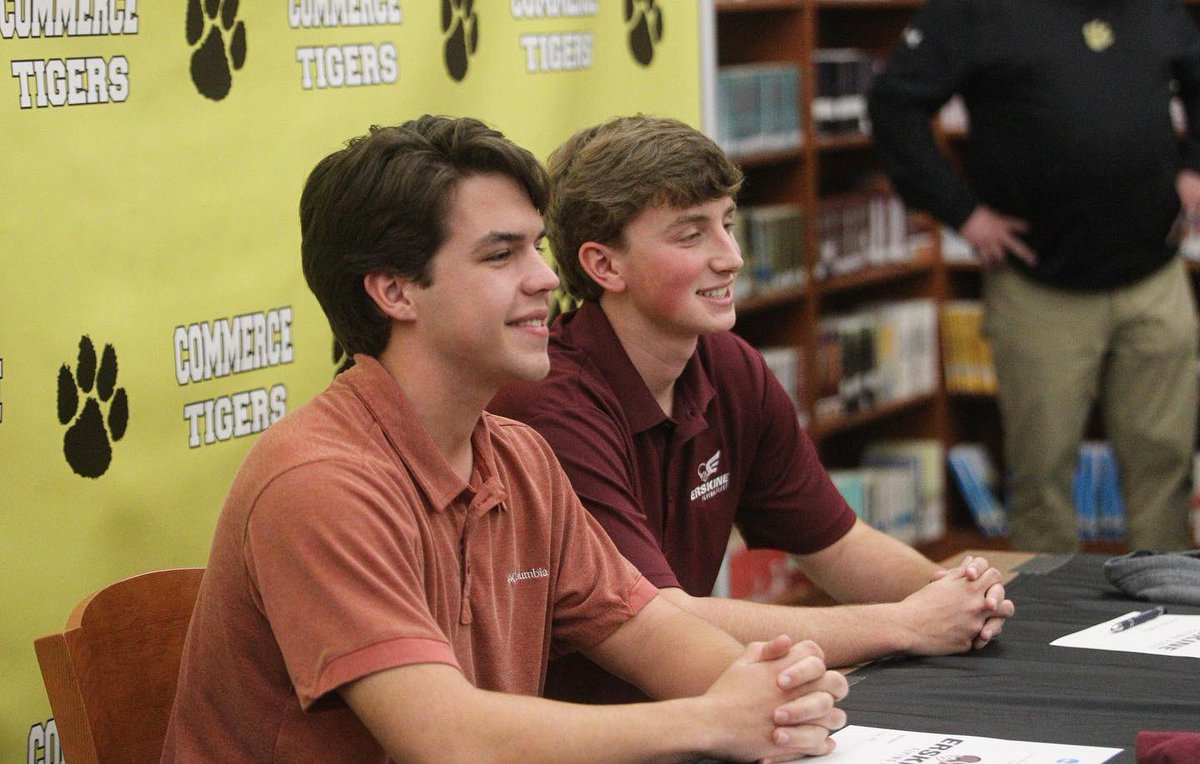 BHMunro1's tweet image. Commerce baseball players Matthew Martin and Will Slater both signed with Erskine College on Friday.