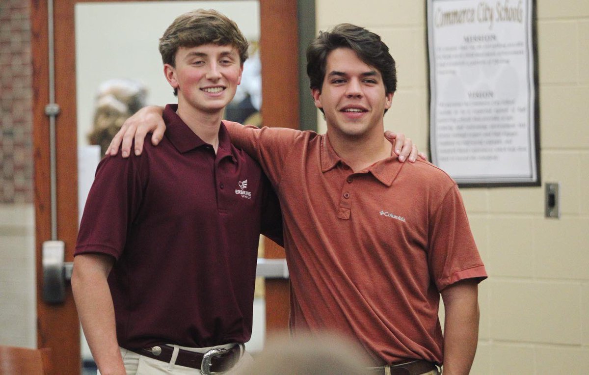 BHMunro1's tweet image. Commerce baseball players Matthew Martin and Will Slater both signed with Erskine College on Friday.