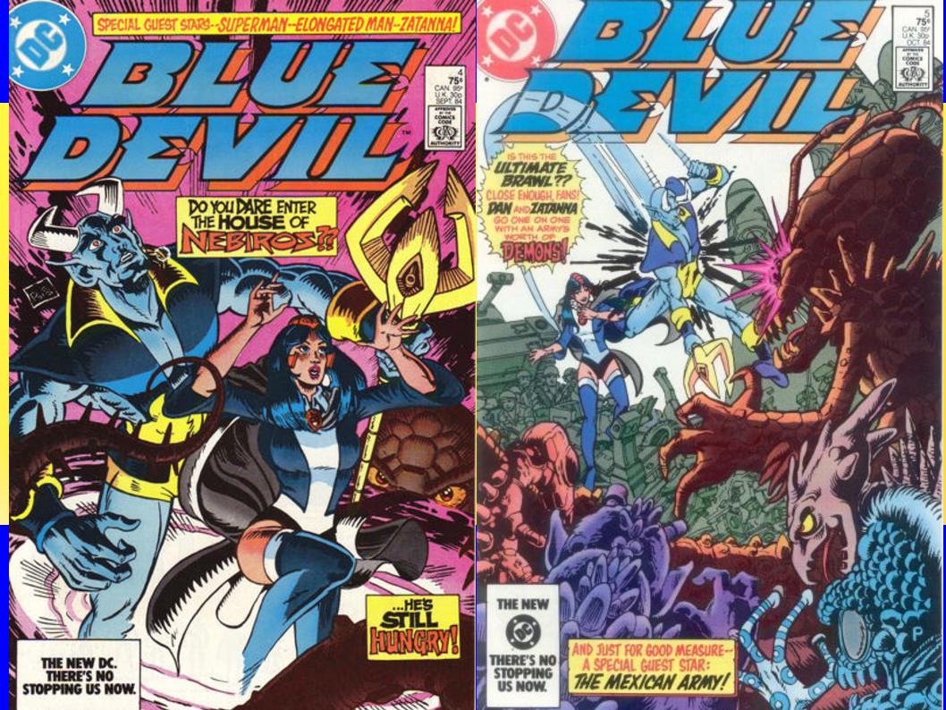 davidmarchand's tweet photo. Continuing coverage of stuntman turned super-hero Blue Devil, with his meeting with the #JLA's Zatanna, fighting Nebiros and retrieving his trident!  #DCFans https://t.co/XT7I7FemHz https://t.co/v2mmaWBP4G