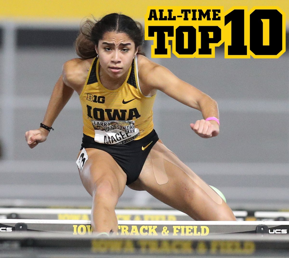 Freshman <a href="/_paigemagee/">Paige Magee</a> does it again! she finishes second in the 60 hurdles with a career best 8.41! this times moves up to seventh all-time in program history🔥
#Hawkeyes