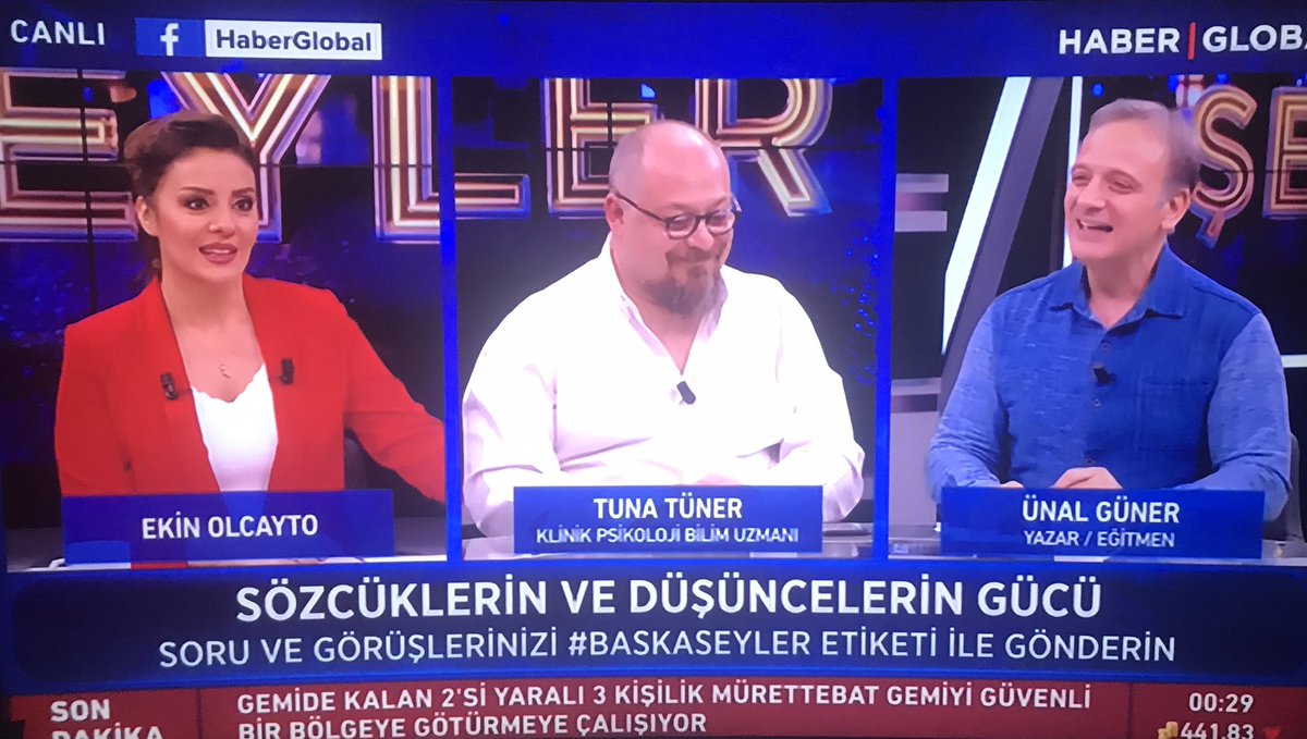 Haber Global kanalındaki Ekin Olcayto ile #baskaseyler programı başlamıştır. Keyifli seyirler. #tunatuner