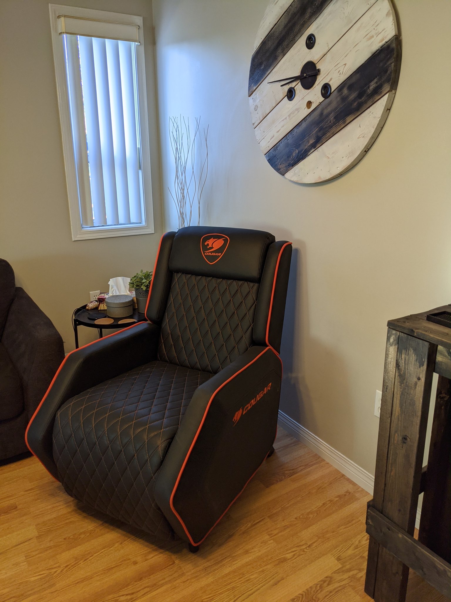 Colton Potter on X Trying to convince my wife to let me put the Cougar Ranger Gaming Sofa in our baby nursery. https t 8PMTrKd1Db X