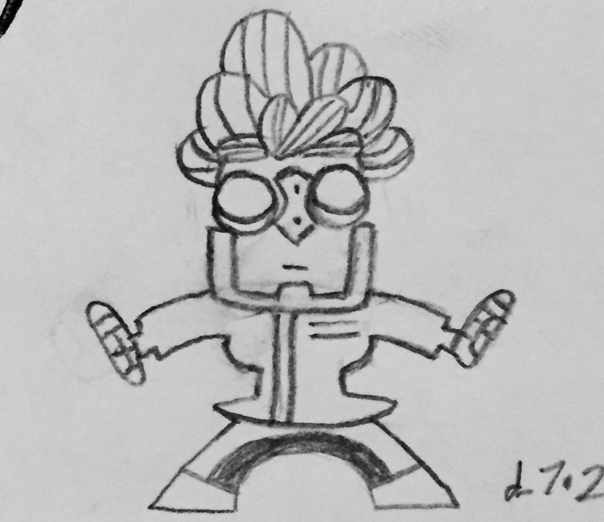 Picklerocketart's tweet photo. One time last summer i tried to make chibi tbb stickers for a day and then forgot about them immediately 
#TheBarBots #originalcharacter #oc #chibi #traditionalart https://t.co/4SURDKRSwE