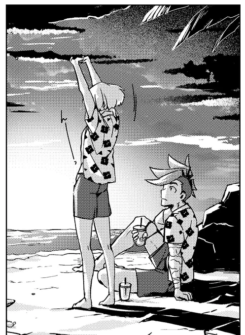 本日発行されますサマバケアンソロ(@GaliLiga_Aloha )に7ページ寄稿させていただいてますー!よろしくお願いします🤗🏄‍♀️🌺 