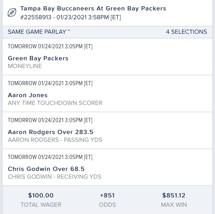 Pickswise's tweet image. 💰 $851 #NFL GIVEAWAY 💰

Simply RT for a chance to win our #GoBucs vs #GoPackGo SAME-GAME PARLAY WINNINGS! 

1️⃣ If parlay hits, one winner will be chosen at random to win the lot. (must be following @Pickswise to be eligible) 

🤝  TAG two friends for a second entry! 🔥