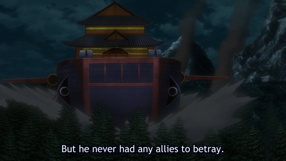 He saw everything as his enemy, an agent that caused his suffering, to that end he placed himself deep into bakufu lines, used methods and strategies that would cause the maximum amount of mayhem and result in the weakening of the state itself so he could once and for-all finish
