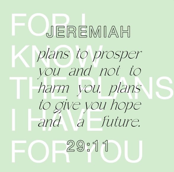 GTAMinistries's tweet photo. “For I know the plans and thoughts that I have for you,’ says the LORD, ‘plans for peace and well-being and not for disaster, to give you a future and a hope.”
Jeremiah 29:11 AMP
#TheWord #VerseOfTheDay #GodsPlan #GTAMinistries https://t.co/oW9pUFV1x8