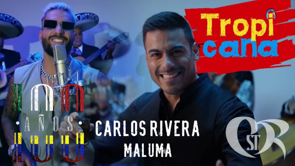 ArgSolosolotu's tweet photo. Hola @TropiBogota Queremos escuchar  #CarlosRivera &amp; #Maluma  #100años y dejamos votos para el #Ranking #LosDurísimosDeTropicana 
Muchas Gracias!! 
@WestWoodEntt @SonyMusicCol @ClubSoloTu_Co @ClubSoloTu
 https://t.co/RXG2eb3Ky3