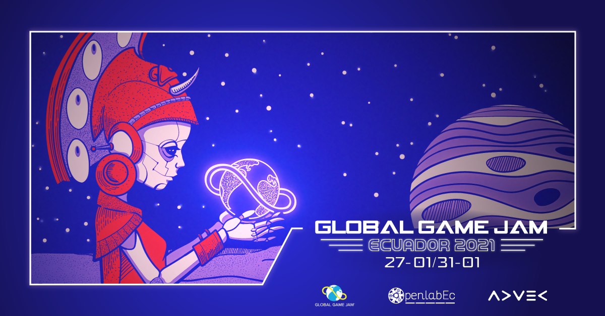 En pocos días arranca el #GlobalGameJam2021 !!! Por obvias razones el evento este año será online. 
Intégrate a la comunidad de creadores de juegos de todo el Ecuador para colaborar desde el 27 al 31 en desarrollar un juego.
#ggj2021 #ggj21 #gamedev #UIO #GYE #Cuenca #Ecuador