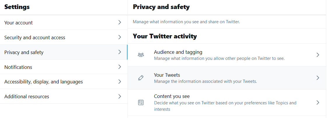 "Privating your profile will not help in this case. Additionally, you MUST have your account marked as sensitive content." -  @AmberlyPSO Gonna tack in images for easy access: