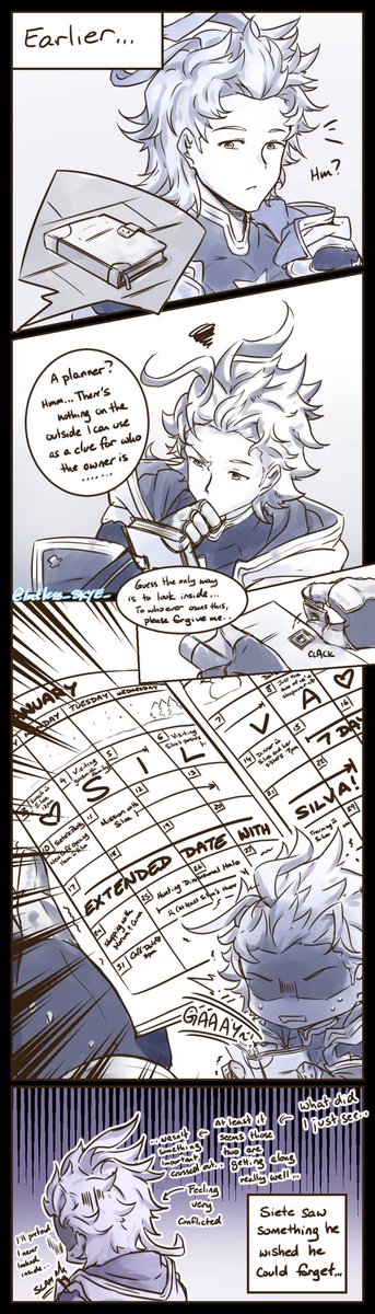 Me reading the new year's login messages: "song sure has a lot of plans with silv- I HAVE AN IDEA!!"

Thank you @CresidaVT for giving me some ideas on what to put into the planner! :3c 
