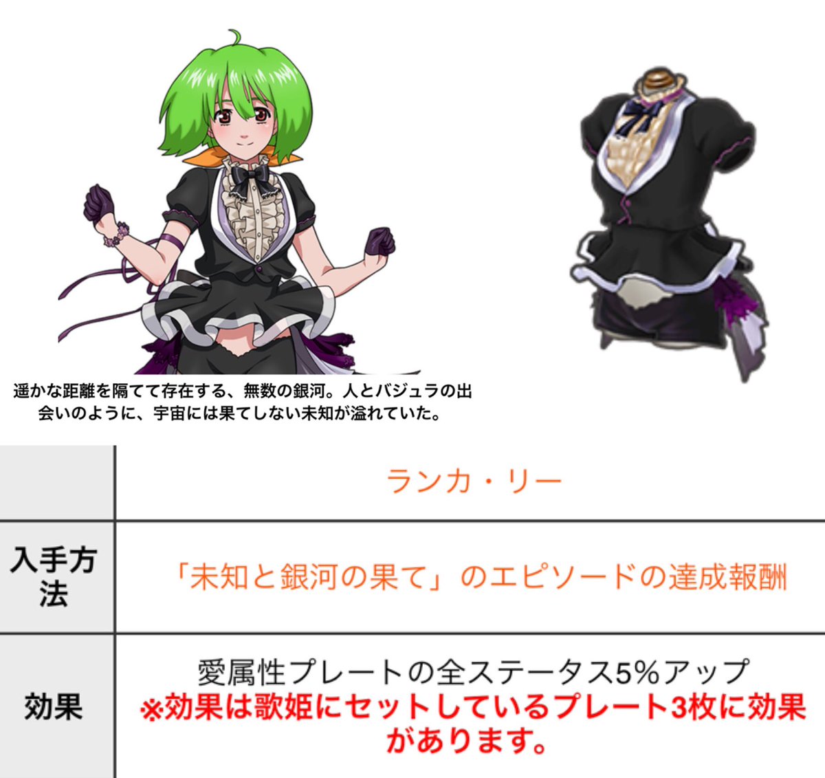 新規歌姫用新衣装】 ニュイ・リュミヌーズ （ランカ・リー） 画像［歌