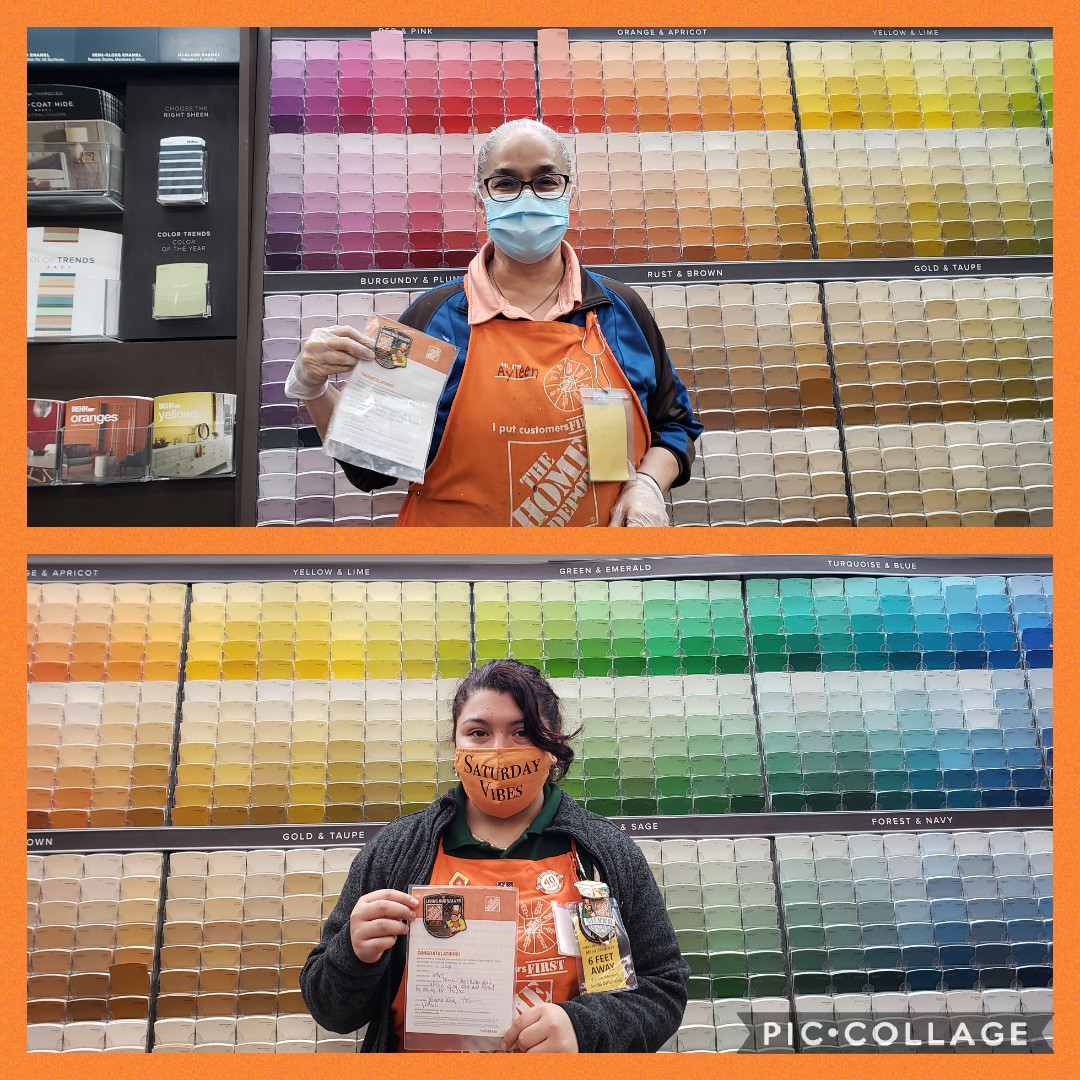 Way to go Ayleen and Joya for always going above and beyond here at the Home Depot #6563 #slaughterstrong #paint