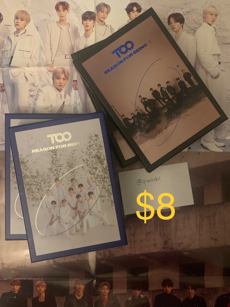 qiwooks's tweet photo. wts 
too - reason for being: benevolence 

album only - $8 each + shipping
folding pc / name pc - $4 each ($ for tracked)
mmt special pc 1 / 2 - $10 each ($ for tracked)
album w folding pc and name pc - $15 + shipping https://t.co/yPB6MXO27H