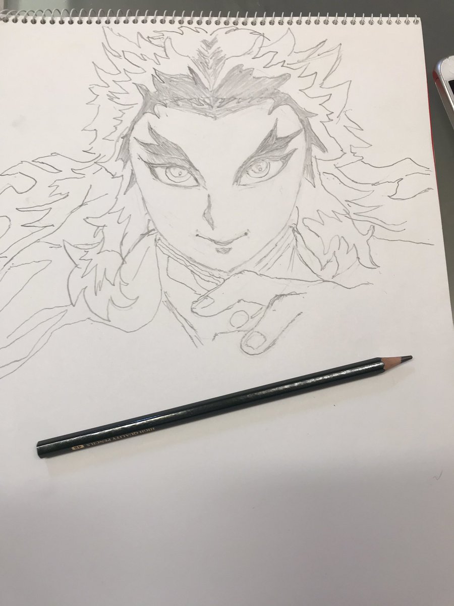 monmonmonty's tweet photo. 今度は煉獄さん描き中。 https://t.co/HtjxQWJ8ck