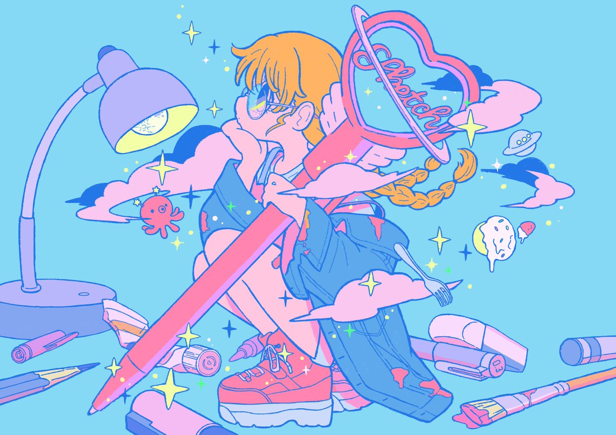 私の絵柄が性癖に刺さる人に届いてほしい カラフルでポップな女の子を描いていま Happyのイラスト 私の絵柄が性癖に刺さる人に届いてほしい カラフルでポップな女の子を描いていま Happyのイラスト