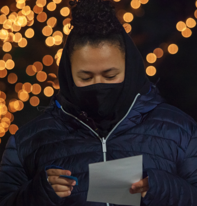 JamesHerbert's tweet photo. This evening Lynn & I attended @unetweets annual #WinterLighting event, which featured a lit walk around the Biddeford campus. I really enjoyed catching up with so many of our awesome undergraduate students. Let’s make it a great semester, #Noreasters! #UniversityofNewEngland https://t.co/zmO7cbouds