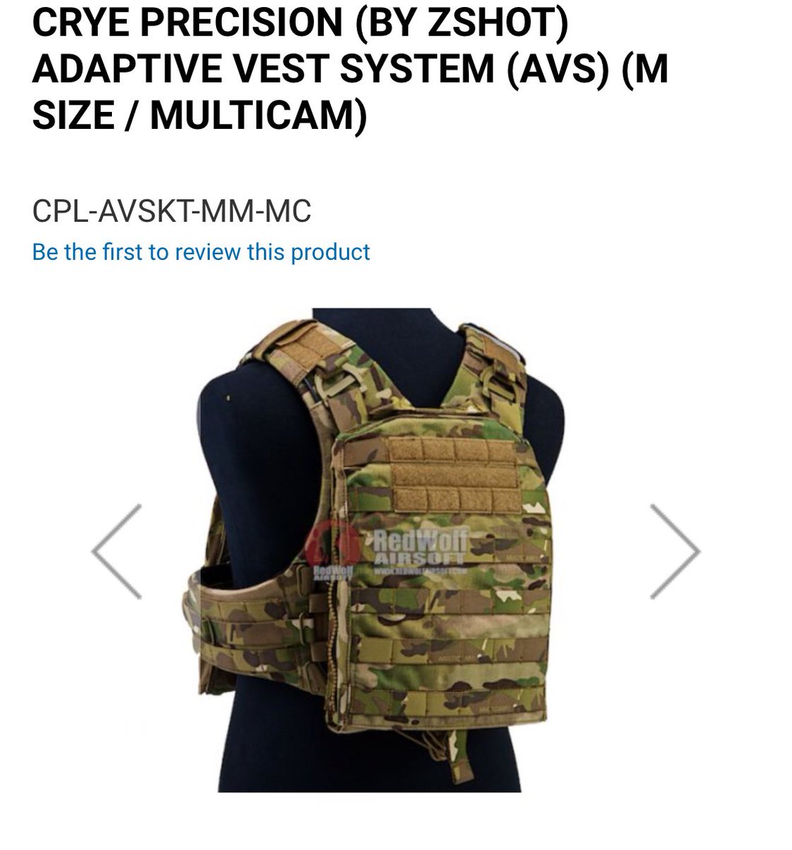 Magnolia’s AVS (Adaptive Vest System) is a specific vest originally made by Crye Precision. This specific version being a licensed replica made by a comapny called Z-Shot. Z-Shot may now be out of business so Magnolia likely had this for a while. $330 https://www.redwolfairsoft.com/crye-precision-by-zshot-adaptive-vest-system-avs-m-size-multicam.html