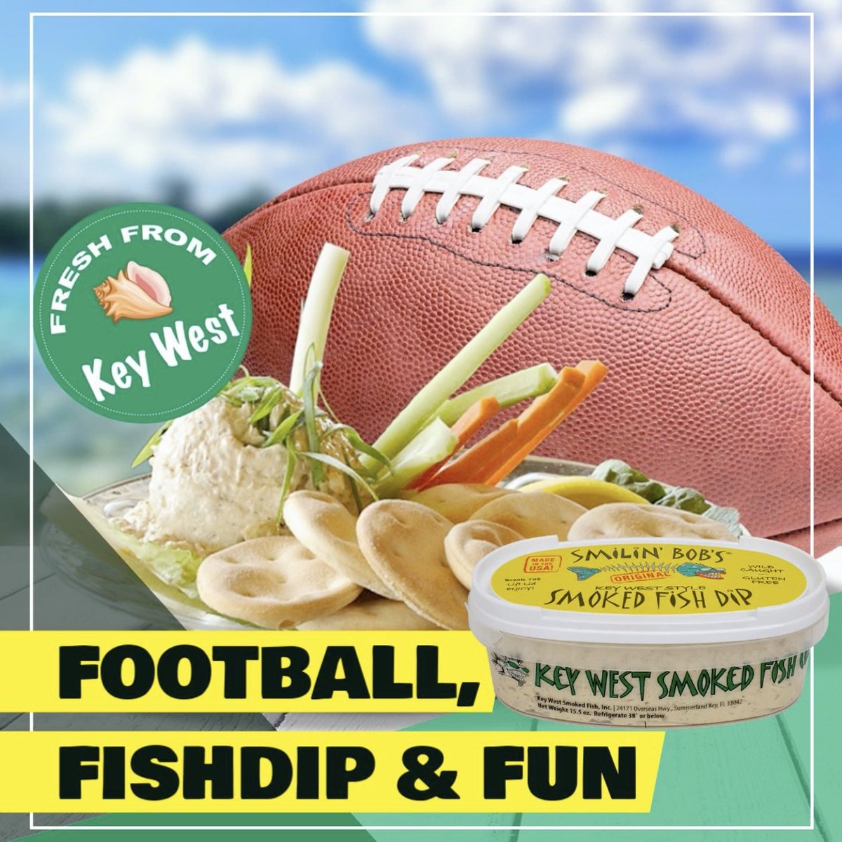 SmilinBobsDip's tweet photo. Take your playoff football "snack game" to the next level with  Smilin' Bob's Smoked Fish Dip! #KeepSmilin https://t.co/aUJxCPkUp6